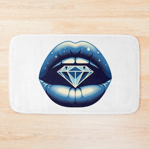 Item preview, Blue Lipstick Kiss With Diamond designed and sold by DSoriaDesign.