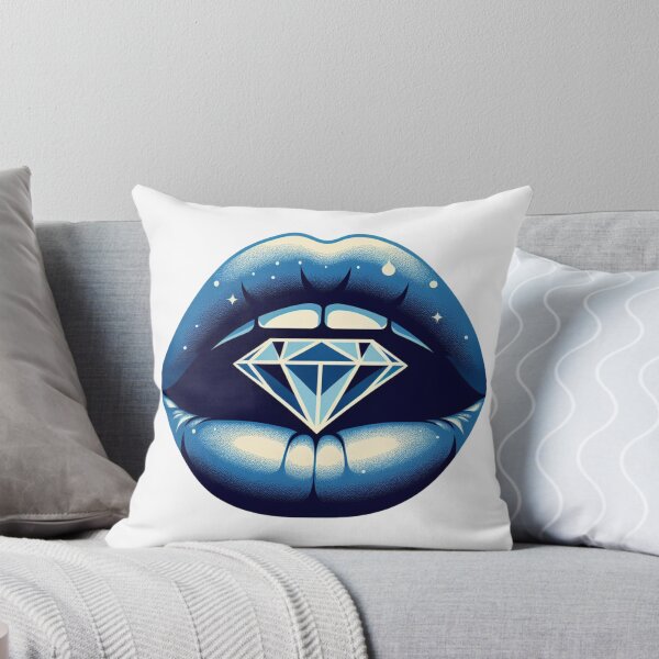 Item preview, Blue Lipstick Kiss With Diamond designed and sold by DSoriaDesign.