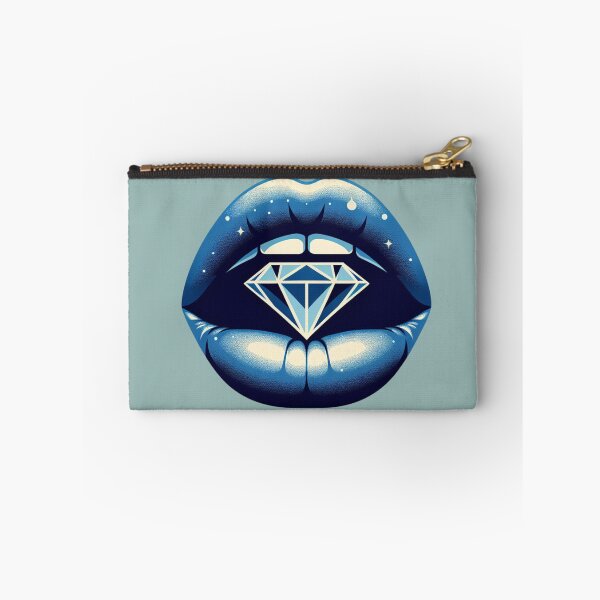 Item preview, Blue Lipstick Kiss With Diamond designed and sold by DSoriaDesign.