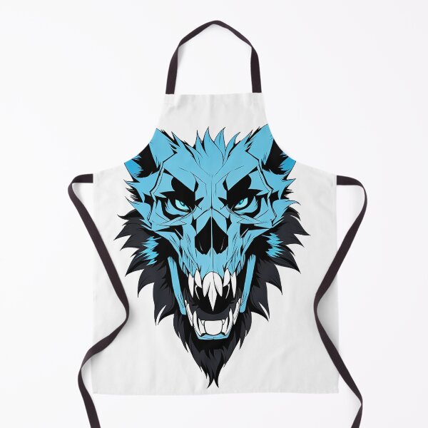 Item preview, Spooky Blue Wolf Skull Illustration designed and sold by NordicBadger.