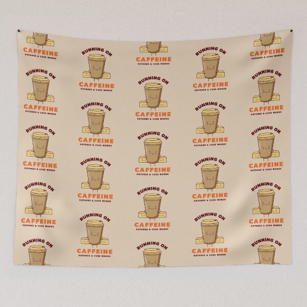 Item preview, Running On Caffeine Ketones And Cuss Words designed and sold by Fanverse Merchandise.