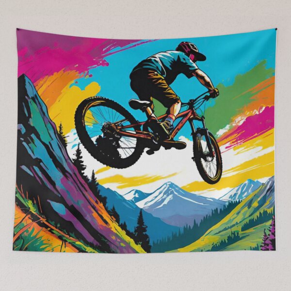 Item preview, Trail Blazer: MTB Racer Going Full Send designed and sold by GrizzlyCollective.