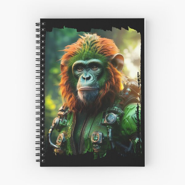 Item preview, Green Warrior | Fluffy Ape | Cyberpunk Monkey Collection designed and sold by monkeybusiness.pt.