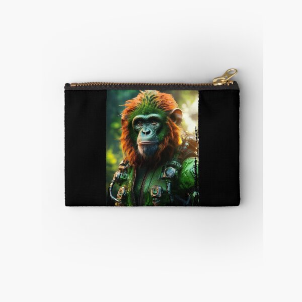 Item preview, Green Warrior | Fluffy Ape | Cyberpunk Monkey Collection designed and sold by monkeybusiness.pt.
