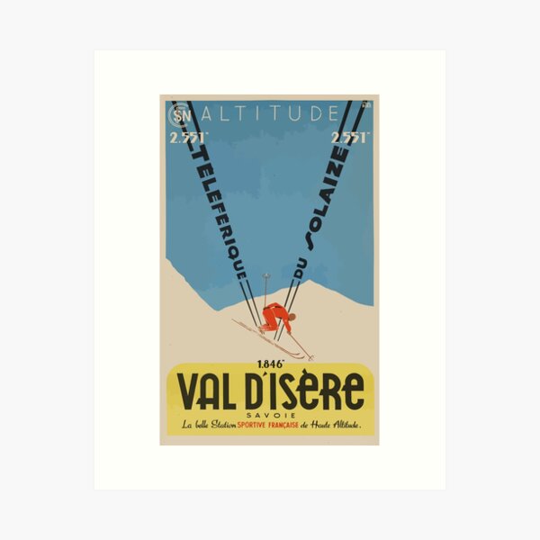 Item preview, Val D'Isere Classic Ski Poster designed and sold by Speedbirddesign.