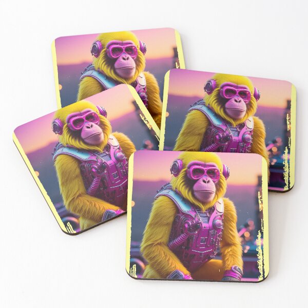 Item preview, Yellow | Pink Ape | Cyberpunk Monkey Collection designed and sold by monkeybusiness.pt.