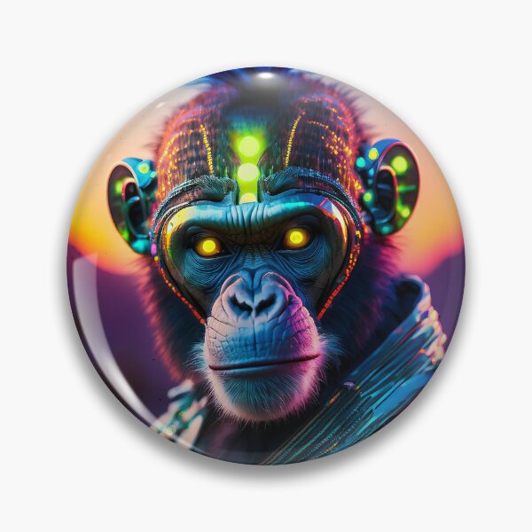 Item preview, Neon Eyes | Fluorescent Ape | Cyberpunk Monkey Collection designed and sold by monkeybusiness.pt.