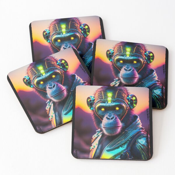 Item preview, Neon Eyes | Fluorescent Ape | Cyberpunk Monkey Collection designed and sold by monkeybusiness.pt.