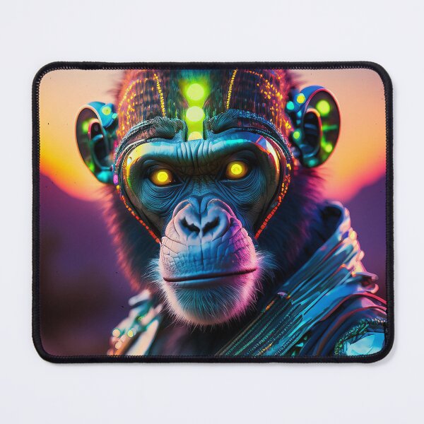 Item preview, Neon Eyes | Fluorescent Ape | Cyberpunk Monkey Collection designed and sold by monkeybusiness.pt.