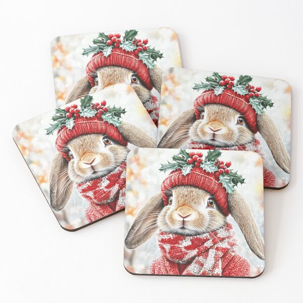 Item preview, Cute Christmas Bunny designed and sold by NomadicDreamer.
