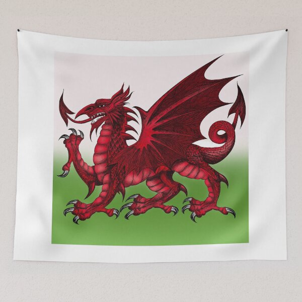 Item preview, Welsh red dragon flag designed and sold by TraceyEvansArt.