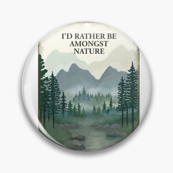 Item preview, I'd rather be amongst nature - misty forest scene  designed and sold by Scat the cat.