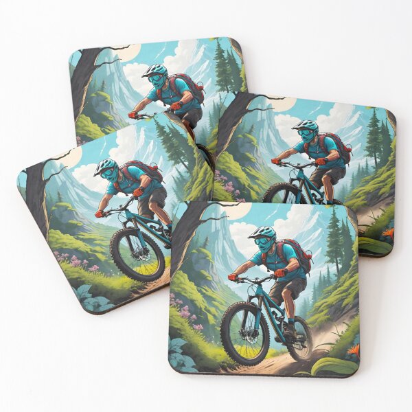 Item preview, Shredding Trails: MTB Racer Going Big designed and sold by GrizzlyCollective.