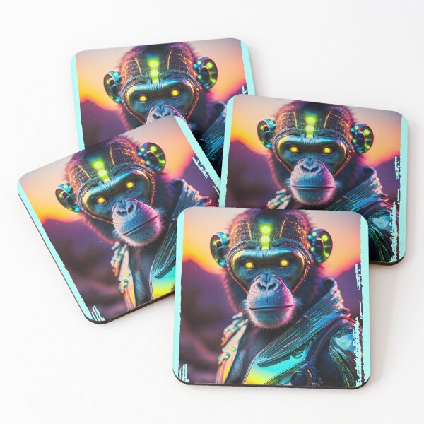 Item preview, Neon Eyes | Fluorescent Ape | Cyberpunk Monkey Collection designed and sold by monkeybusiness.pt.