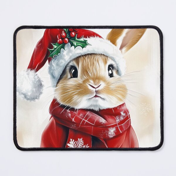 Item preview, Holiday Cheer with Christmas Bunny designed and sold by NomadicDreamer.
