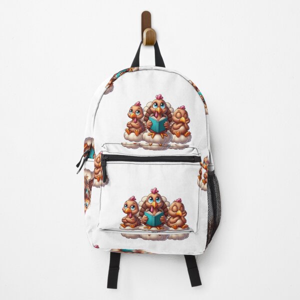 Item preview, Cute Funny Thanksgiving Turkeys Reading designed and sold by Auchi_Verse.