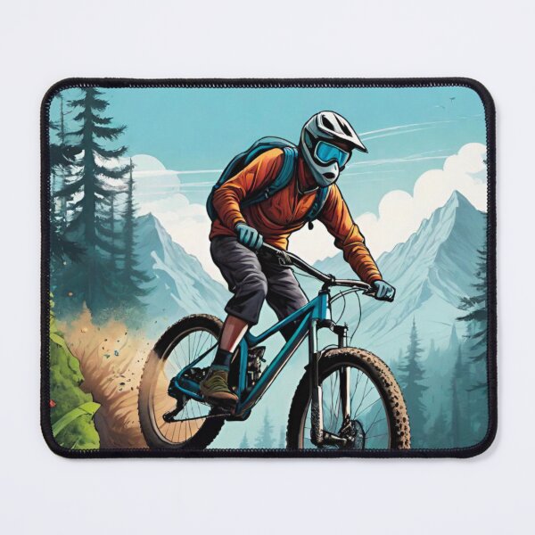 Item preview, High-Speed MTB Racer Flying Downhill designed and sold by GrizzlyCollective.