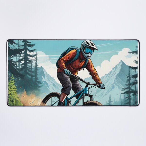 Item preview, High-Speed MTB Racer Flying Downhill designed and sold by GrizzlyCollective.