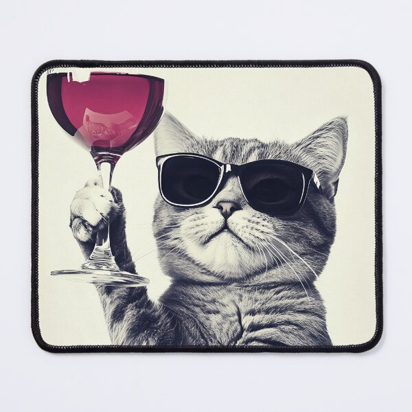 Item preview, Cat Drinking Red Wine, Funny Alcohol Humor designed and sold by CheekyAnimalz.