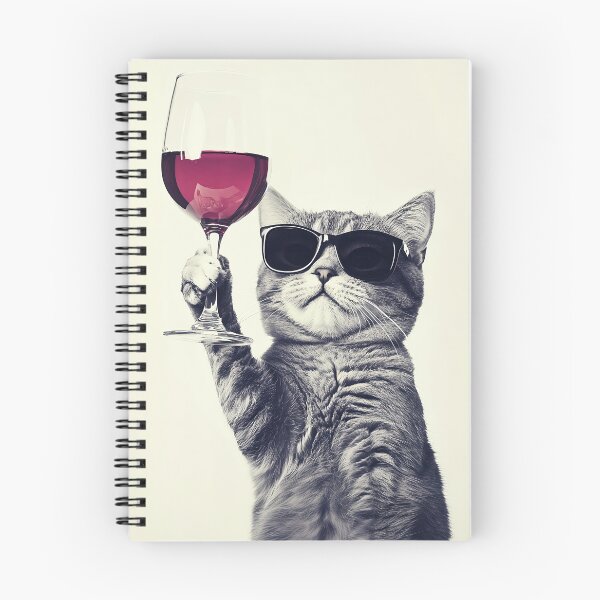 Item preview, Cat Drinking Red Wine, Funny Alcohol Humor designed and sold by CheekyAnimalz.