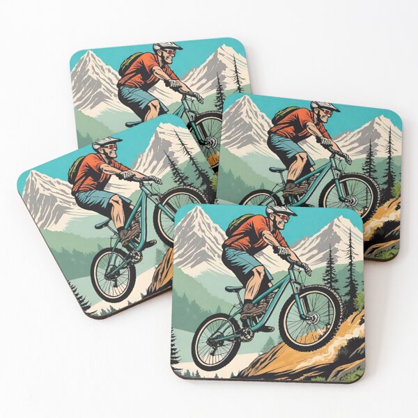 Artikelvorschau, Mountainbiker erklimmen Hügel mit Geschwindigkeit entworfen und verkauft von GrizzlyCollective.
