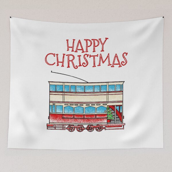 Item preview, Christmas Tram Rail Enthusiast (Red) designed and sold by doodlerob.