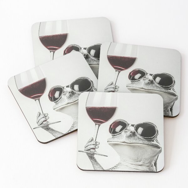 Item preview, Frog Drinking Red Wine, Funny Alcohol Humor designed and sold by CheekyAnimalz.