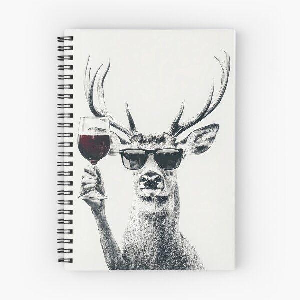 Item preview, Deer Drinking Red Wine, Funny Alcohol Humor designed and sold by CheekyAnimalz.