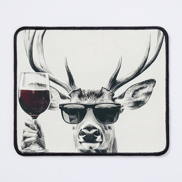 Item preview, Deer Drinking Red Wine, Funny Alcohol Humor designed and sold by CheekyAnimalz.
