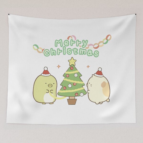 Item preview, Sumikko Gurashi Merry Christmas | Cute Holiday Art with Shirokuma & Penguin designed and sold by FEBRICAST.