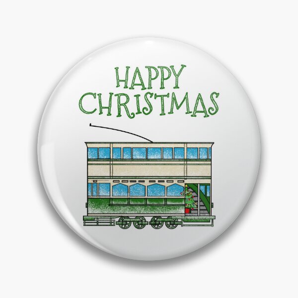 Item preview, Christmas Tram Rail Enthusiast (Green) designed and sold by doodlerob.