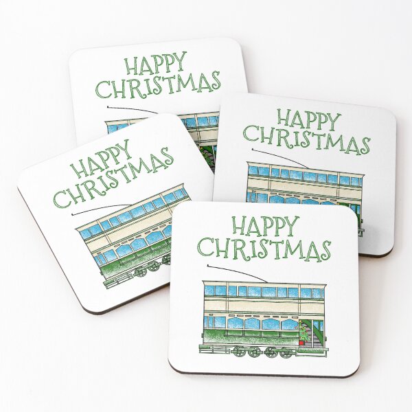 Item preview, Christmas Tram Rail Enthusiast (Green) designed and sold by doodlerob.