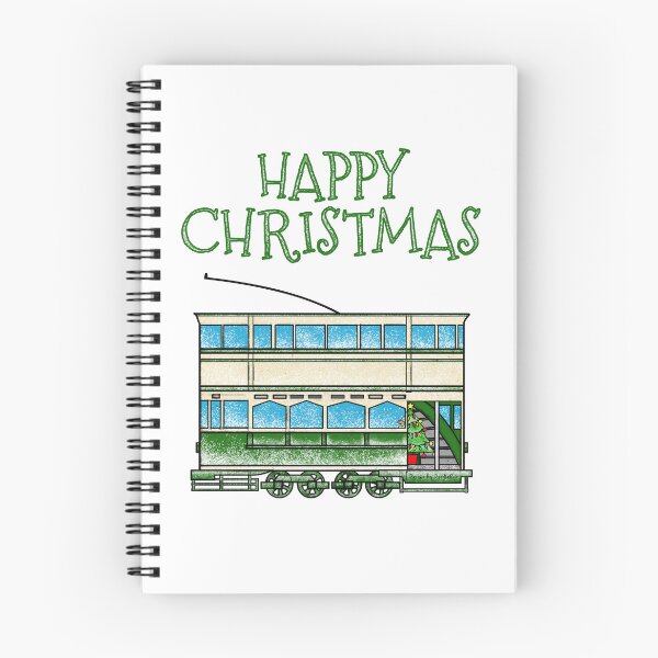 Item preview, Christmas Tram Rail Enthusiast (Green) designed and sold by doodlerob.