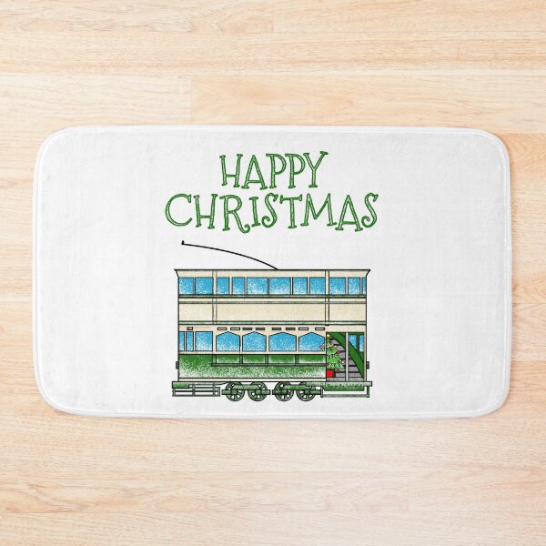 Item preview, Christmas Tram Rail Enthusiast (Green) designed and sold by doodlerob.