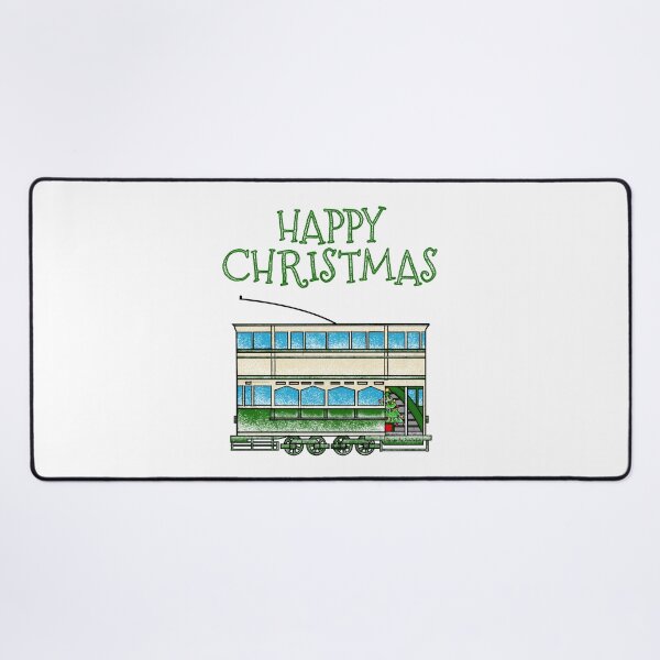 Item preview, Christmas Tram Rail Enthusiast (Green) designed and sold by doodlerob.