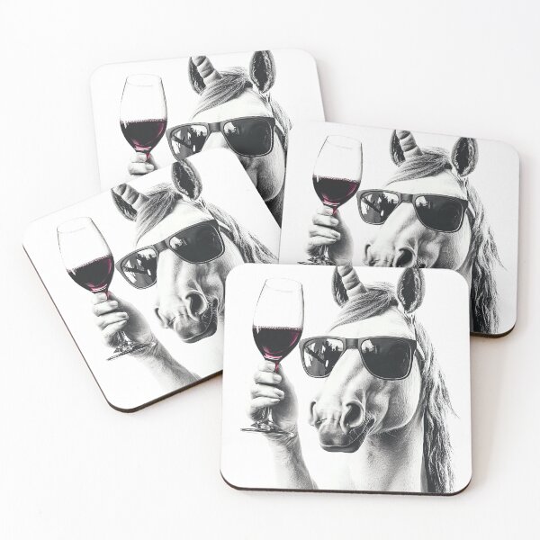 Item preview, Unicorn Drinking Red Wine, Funny Alcohol Humor designed and sold by CheekyAnimalz.