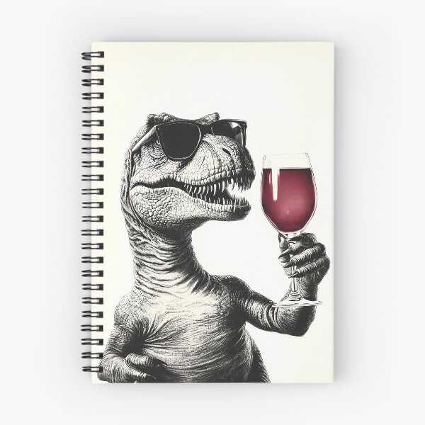 Item preview, T-Rex Drinking Red Wine, Funny Alcohol Humor designed and sold by CheekyAnimalz.
