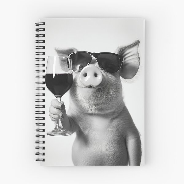 Item preview, Pig Drinking Red Wine, Funny Alcohol Humor designed and sold by CheekyAnimalz.