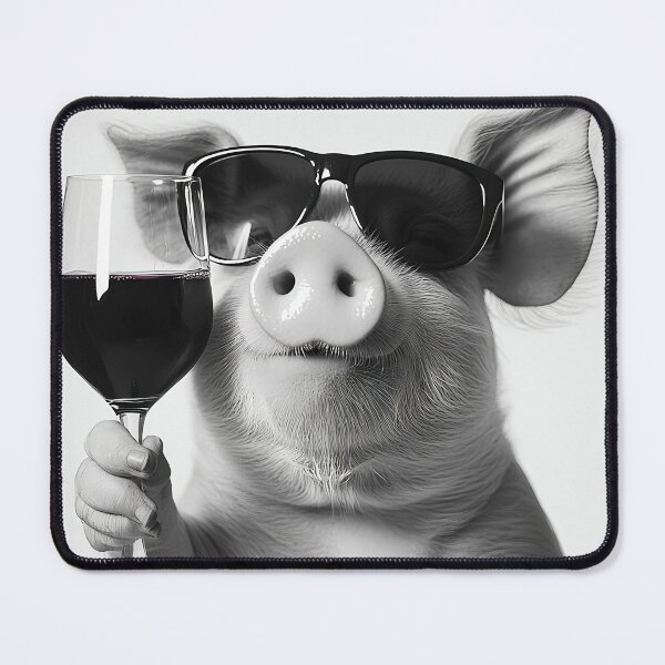 Item preview, Pig Drinking Red Wine, Funny Alcohol Humor designed and sold by CheekyAnimalz.