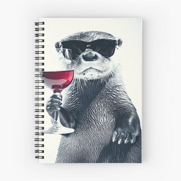 Item preview, Otter Drinking Red Wine, Funny Alcohol Humor designed and sold by CheekyAnimalz.