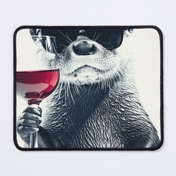 Item preview, Otter Drinking Red Wine, Funny Alcohol Humor designed and sold by CheekyAnimalz.