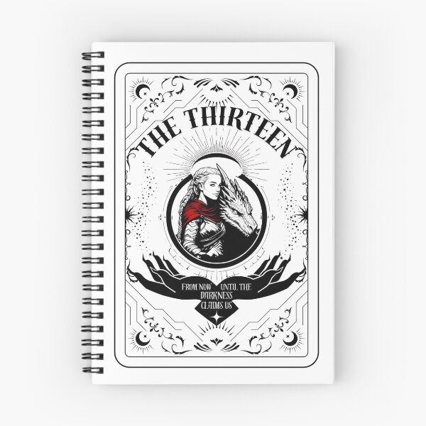Aperçu de l'œuvre Les Treize, Manon Blackbeak, TOG, Trône de Verre, style Tarot créée et vendue par inkdrinkingdove.