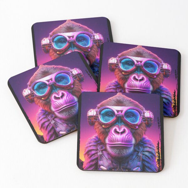 Item preview, Crest | Blue Glasses Ape | Cyberpunk Monkey Collection designed and sold by monkeybusiness.pt.