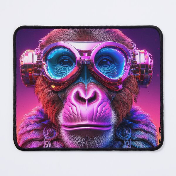 Item preview, Crest | Blue Glasses Ape | Cyberpunk Monkey Collection designed and sold by monkeybusiness.pt.
