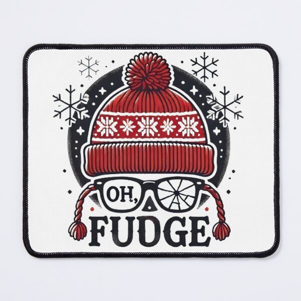 Item preview, Oh a Fudge Funny Christmas Saying Vintage Xmas Santa Hat designed and sold by SztylishDesigns.