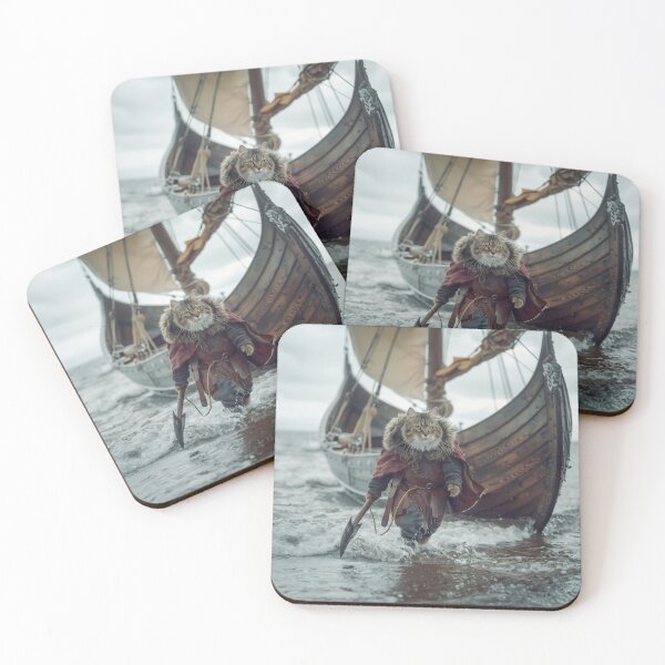 Item preview, Viking Cat with Axe designed and sold by FleurFrench.