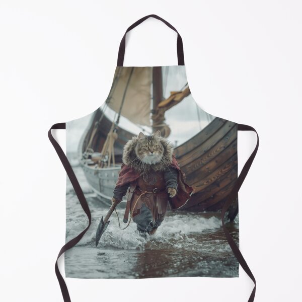 Item preview, Viking Cat with Axe designed and sold by FleurFrench.