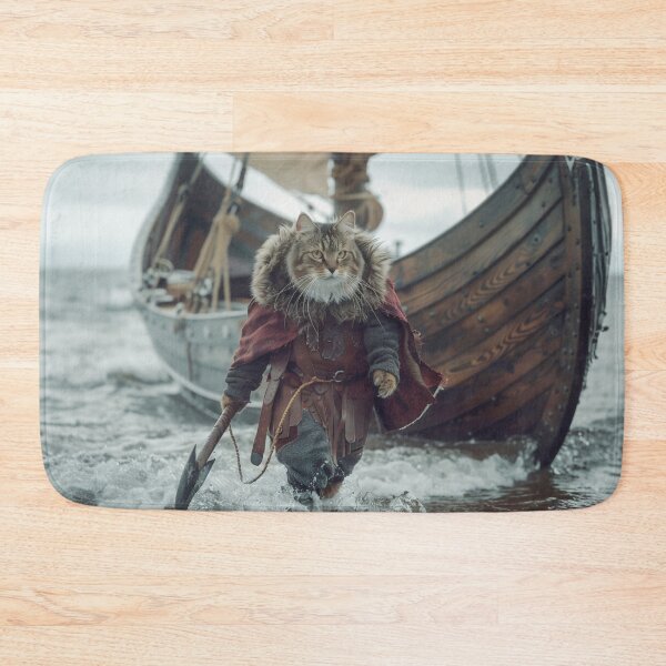 Item preview, Viking Cat with Axe designed and sold by FleurFrench.