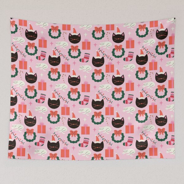 Item preview, Cat Christmas Pattern designed and sold by Haley Schulz.