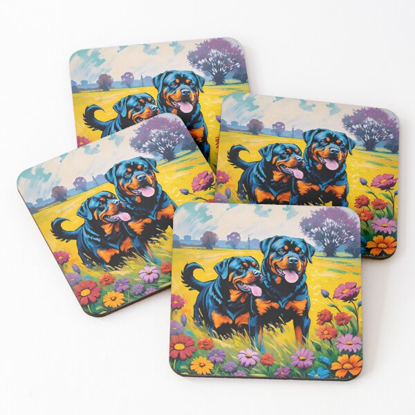Item preview, Charming Rottweiler Pair: Proud and Strong designed and sold by GrizzlyCollective.